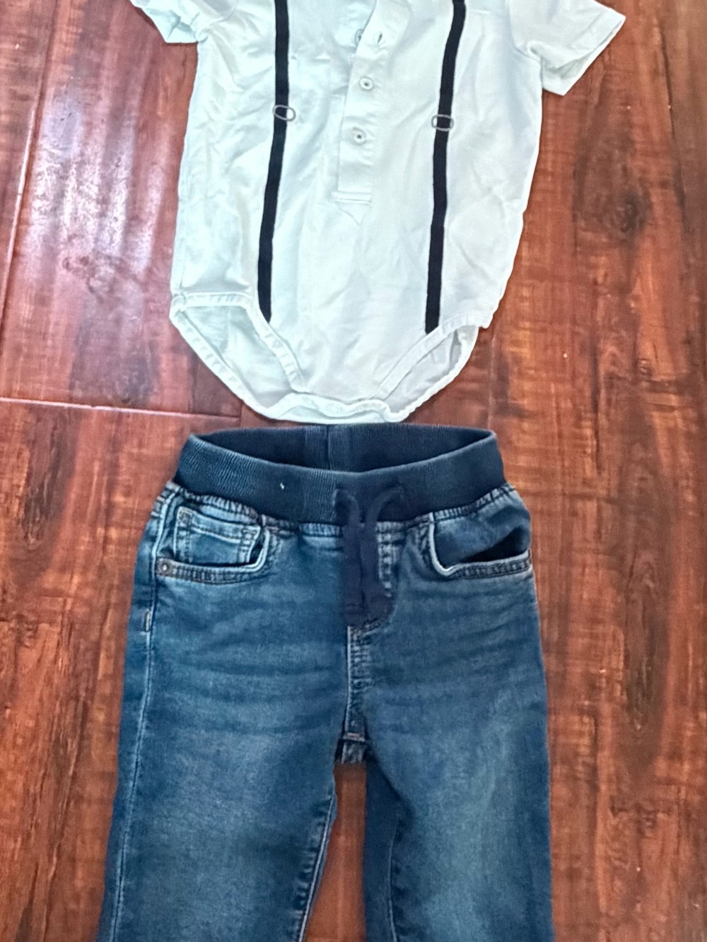 Andy & Evan Dark Blue Denim Jogger Pants